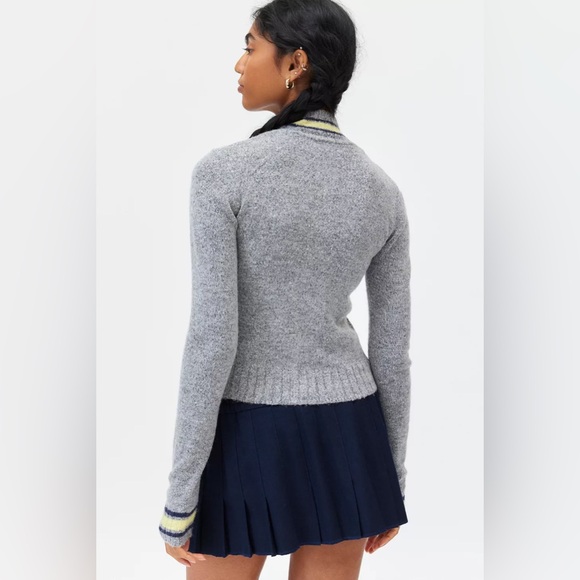 URBAN OUTFITTERS BDG Clarke Argyle Zip-Up Sweater - Picture 4 of 12